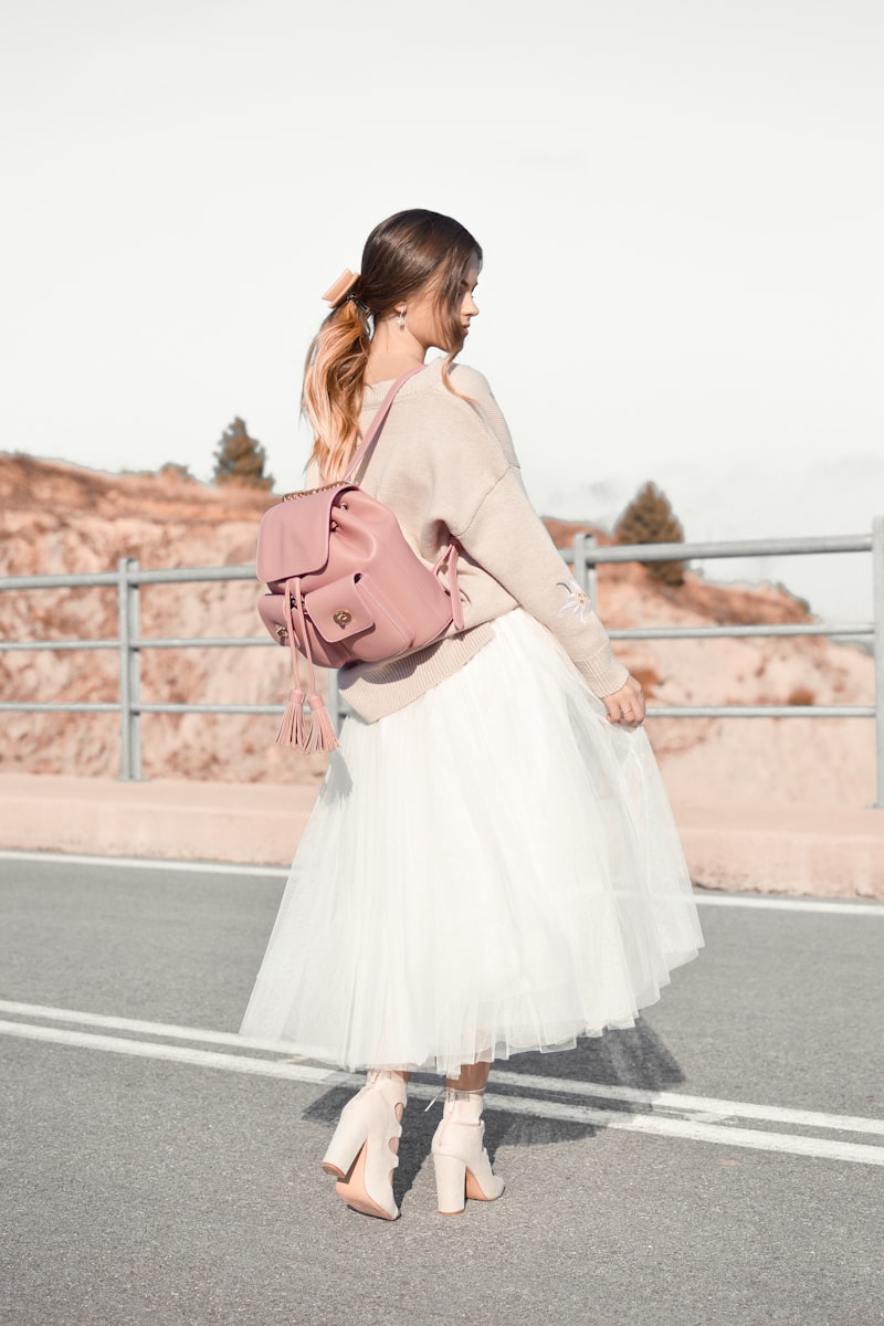 Pleated A-Line Midi Skirt